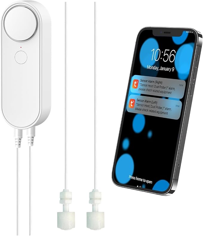 WiFi Water Level Detector with Dual Probe, Smart High/Low Water Level Sensor by Tuehakny