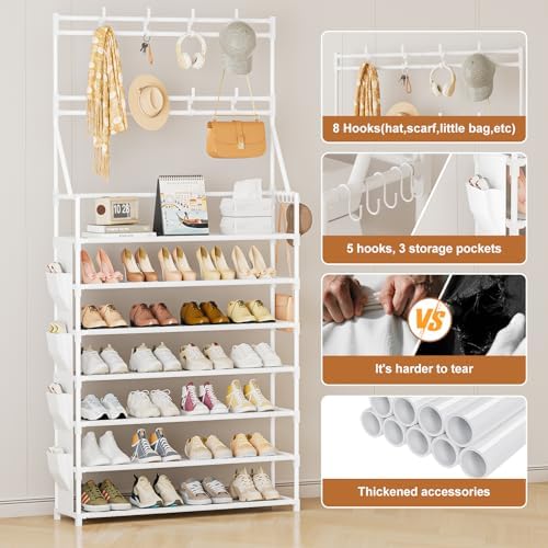 OYREL Shoe Rack 7 Tier Sturdy Shoe Racks Organizer - Image 5