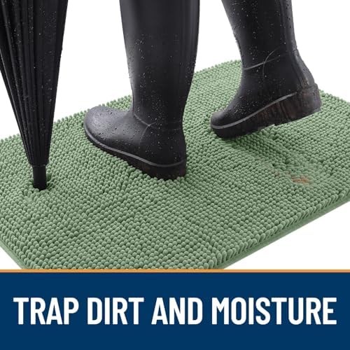 OLANLY Dog Door Mat for Muddy Paws 70x32, Super Absorbent Chenille Mud Mat - Image 2