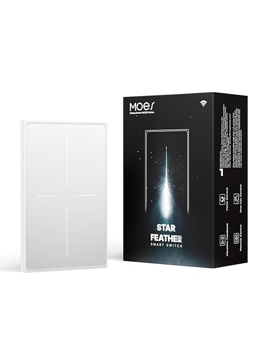 MOES Full Touch Smart Switch, SF Wall Light Switch, Neutral Wire Required by MOES