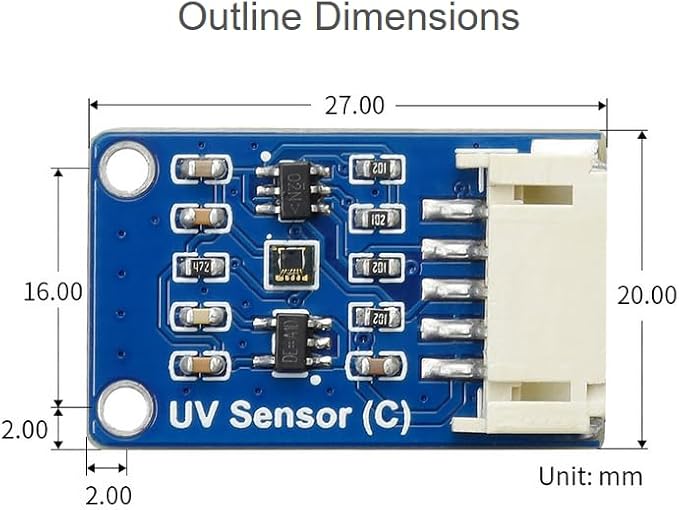 waveshare Digital LTR390-UV Ultraviolet Sensor, Direct UV Index Value Output - Image 6