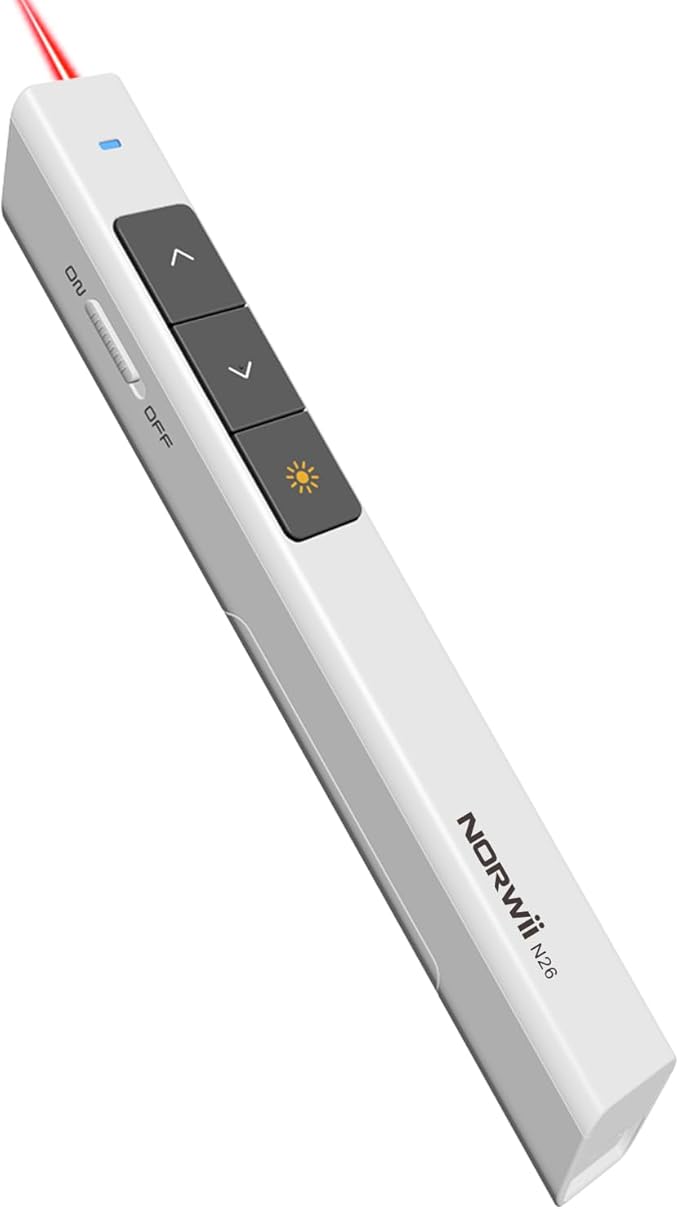 Norwii N26 Wireless Presentation Clicker, Presentation Remote, PowerPoint by Norwii