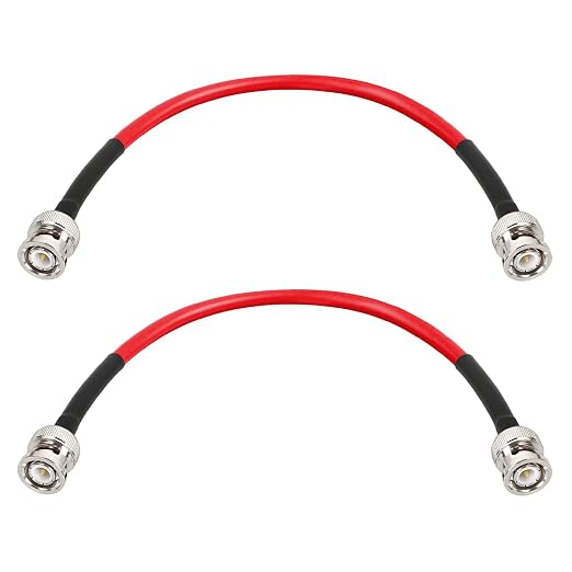 BNC Cable - 1FT 2PCS RG58 50 ohm BNC Male to Male Coax Cables low loss BNC by MOOKEERF