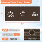 iCover 6x50ft Privacy Screen Fence, Outdoor Fencing Panels, Garden Windscreen - Image 4
