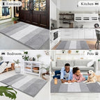 Vaukki Indoor Doormat Entryway Light Grey Door Mat 36x59 inch - Image 3