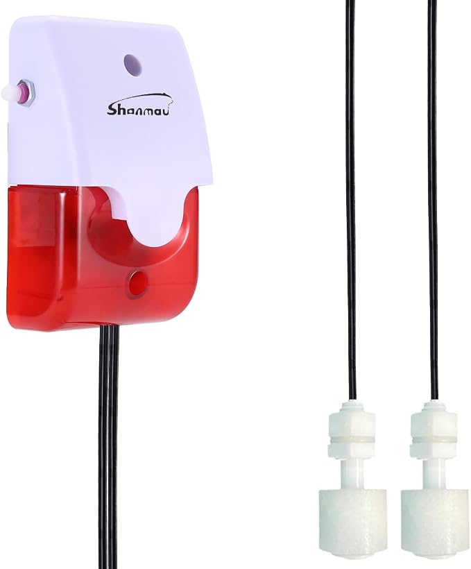 High / Low Water Level Sensor Detector Alarm 120 dB Red Strobe Siren, by Shonmau