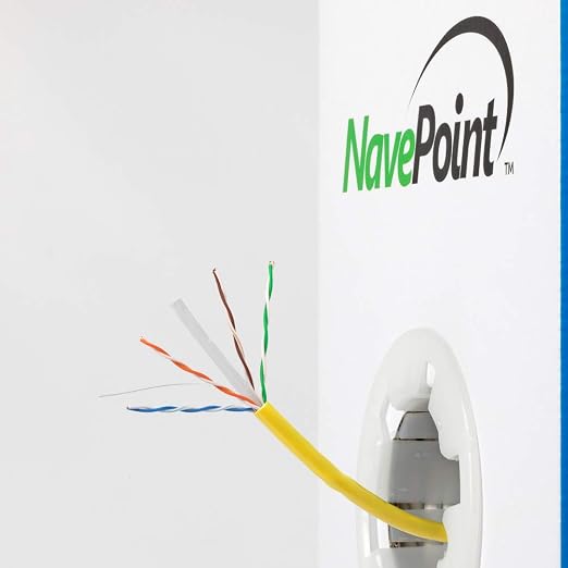 NavePoint Cat6, Solid Bulk Ethernet Cable, 23AWG 4 Pair, Unshielded Twisted Pair - Image 4