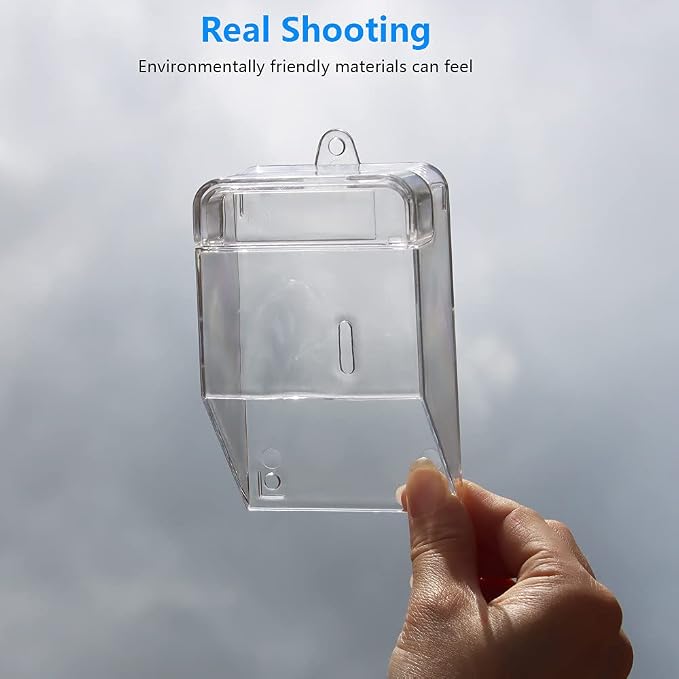 PC Waterproof Doorbell Cover, Transparent Rainproof Wireless Doorbell - Image 9