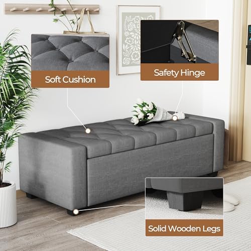 Storage Ottoman Bench, Large Entryway Ottoman - Image 6