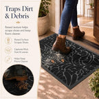 Yimobra Extra Large Front Door Mat, Floral Outdoor Mat - Image 3