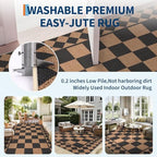 GarveeHome Easy Jute Area Rug 5x7 Washable Rugs - Image 7