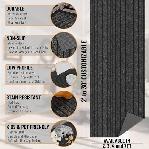 Ottomanson 2x18 Hallway Runner Rug – Non-Slip Indoor Outdoor Door Mat - Image 3