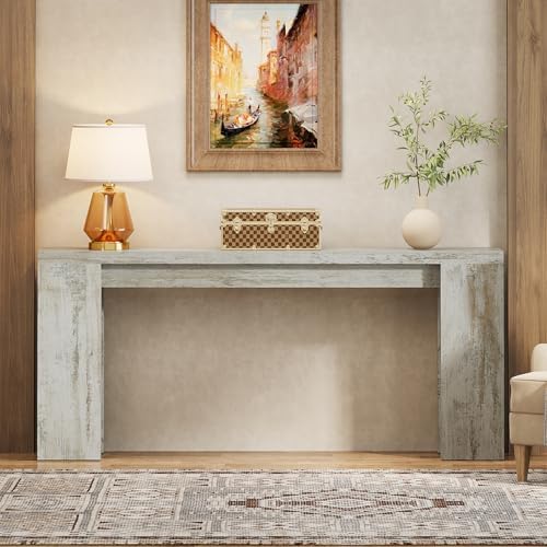 Tribesigns 70.9-Inch Extra Long Console Table, Farmhouse Wood Sofa Table Behind - Image 5