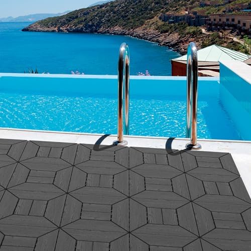 44 Pack 12x12 Inch Interlocking Deck Tiles – Easy Snap-Together Flooring - Image 4