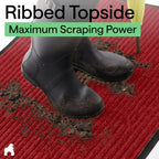 GORILLA GRIP Traffic Guard Indoor Outdoor Heavy Duty Door Mat, 35x23 Red - Image 4