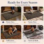 Yimobra Extra Large Front Door Mat, Floral Outdoor Mat - Image 6