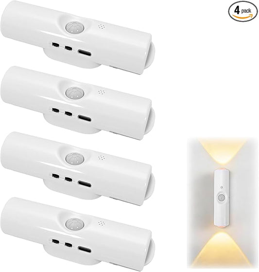 STHF 4 Pack Rechargeable Smart LED Motion Sensor Ambient Light, Auto-On by Unknown