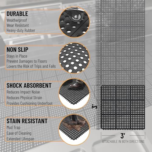 Ottomanson Heavy Duty Rubber Floor Mat – Non-Slip, Waterproof, Restaurants - Image 4