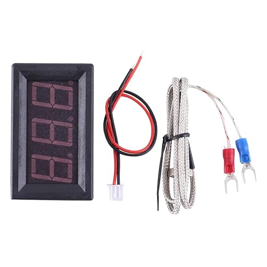 PEMENOL 12V Red Fahrenheit Digital Temperature Meter -76F~999F LED Display - Image 8