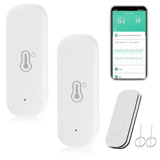 WiFi Hygrometer Thermometer Sensor, Indoor Outdoor Wireless Temperature by Unknown