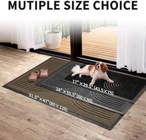 RORA Heavy Duty Door Mat Outside Entrance, Indoor Welcome Doormat 47x32 - Image 6