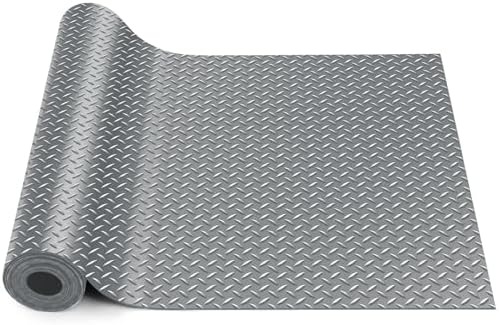 Breling 16 in X 10 ft Rubber Diamond Plate Garage Floor Mat by Breling