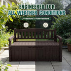 Devoko 80 Gallon Storage Bench Deck Box Waterproof&Lockable - Image 5