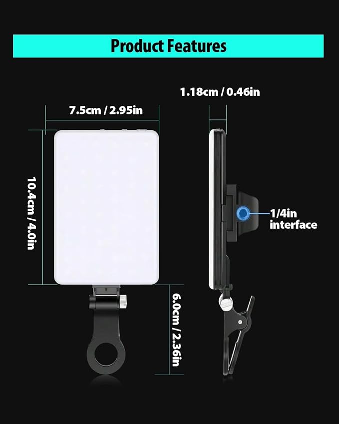 60 LED Portable Selfie Light Video Conference Lighting - Image 5