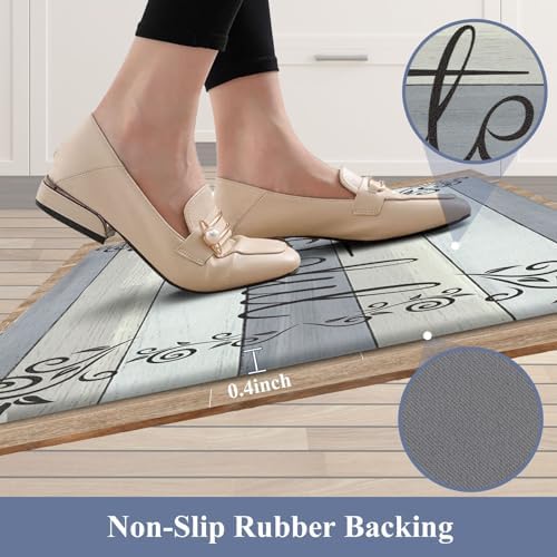 HEBE Anti Fatigue Kitchen Mat Set of 2, Cushioned Kitchen Mats - Image 5