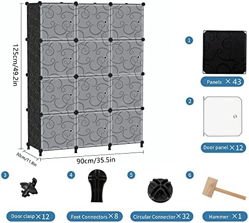 AWTATOS 12 Cube Storage Organizer, Closet Storage Shelves - Image 3