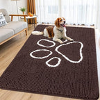 Smiry Dog Door Mat for Muddy Paws, Absorbent Non Slip Dirt Trapper by Smiry