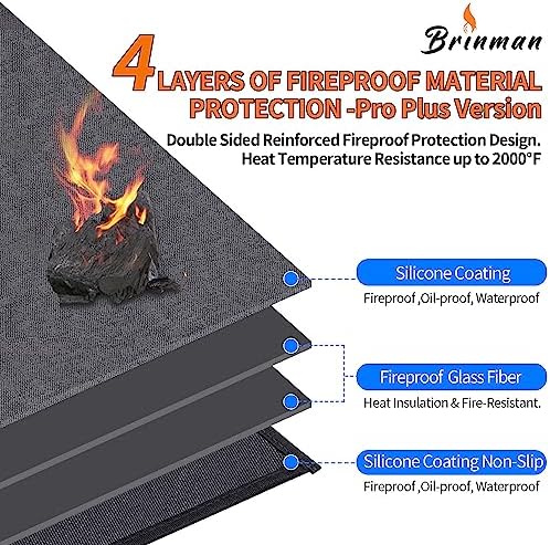 40" Fire Pit Mat for Solo Stove Bonfire, Round Fireproof Firpit Mats under Fire - Image 5
