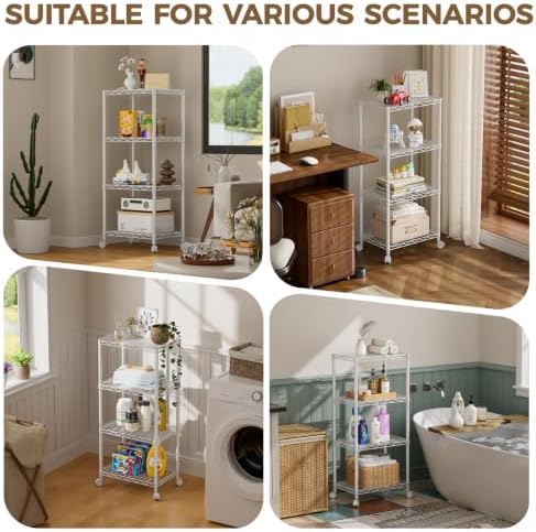 Golpart Small Shelves Storage Wire Metal Adjustable Shelf Unit - Image 4