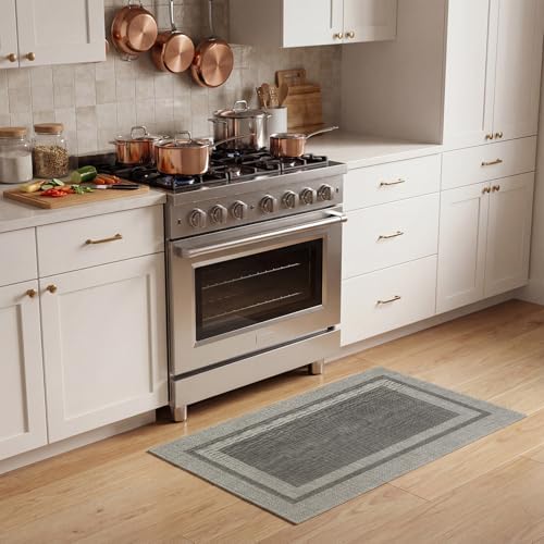 Artoid Mode Grey Absorbent Rectangle Non-Skid Doormat, Home Mats Non Slip - Image 6