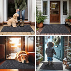 Smiry Front Door Mat Outside Entrance, Low Profile Rubber Doormat - Image 6