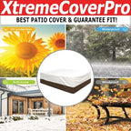 140D x 70W x 30H UV-proof Waterproof Furniture Patio Cover 520D beige brown two - Image 6