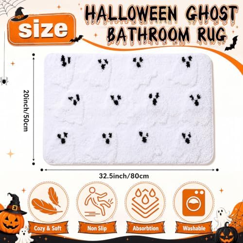 Capoda 1 Pcs Halloween Ghost Bathroom Rug 20 x 30 Inch - Image 2