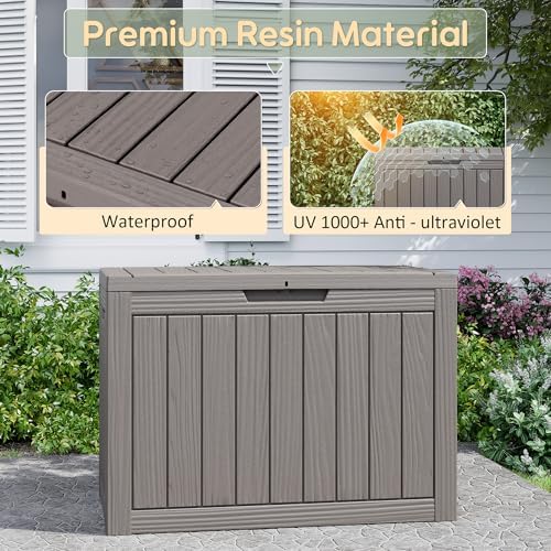 KAMABOKO Outdoor Storage Box, 45 Gallon Deck Box Outdoor Waterproof Patio - Image 4
