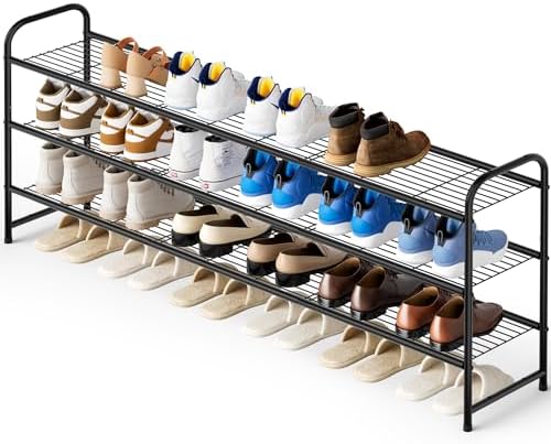 KEETDY 3-Tier Long Shoe Rack for Closet Metal Shoe Organizer for Entryway by KEETDY