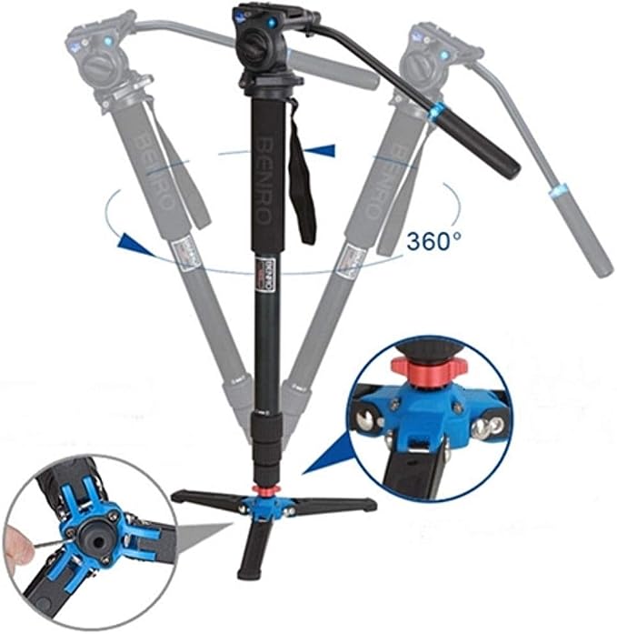 Benro Aluminum 3 Series Twist-Lock Video Monopod Kit w/ 3-Foot Articulating - Image 7