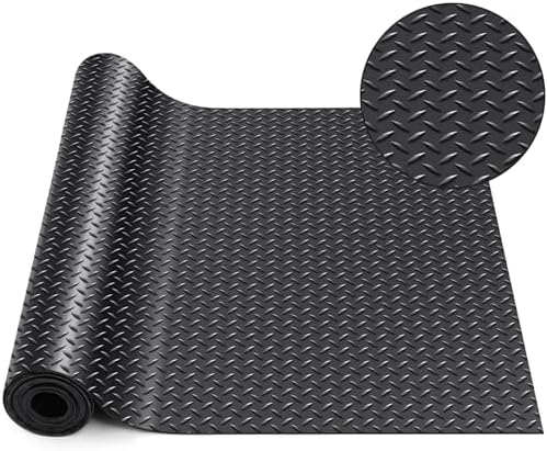Breling 20 in x 10 ft Rubber Diamond Plate Rolls Garage Floor Mat by Breling