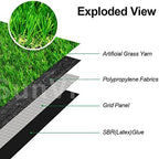 Fas Home Artificial Grass Turf 7x46 ft, Fake Grass Rug - Image 4