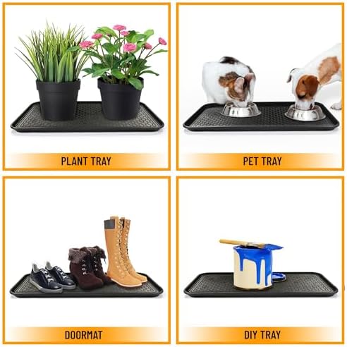 Ottomanson 15" x 30" Multi-Purpose Boot Tray – Waterproof Shoe & Pet Feeding - Image 6