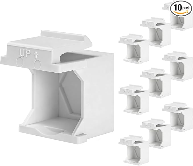 10-Pack Blank Keystone Jack Insert by Togconn
