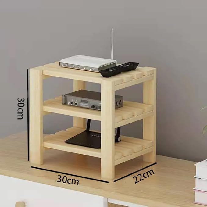 Generic Solid Wood Multi-Layer Wireless Router Heat Dissipation Rack, Desktop - Image 2