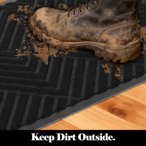 Front Door Mat Outside Entrance, 3x6ft Oversized Heavy Duty Rubber Doormat - Image 2