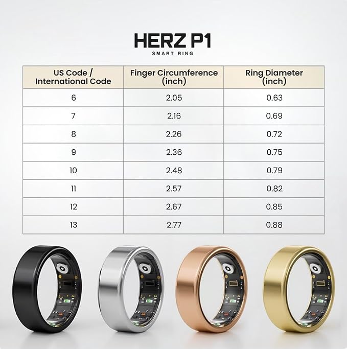 Herz P1 Smart Ring for Women & Men - Image 2
