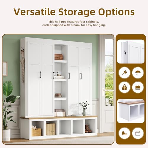 Merax Modern Farmhouse Hall Tree - Image 4