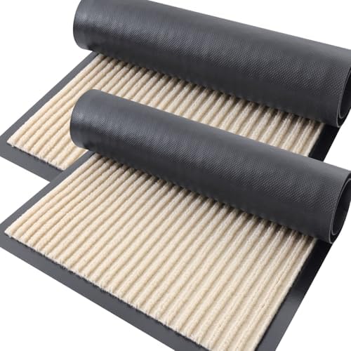 OLANLY 2-Pack Front Door Mats 47x32, Waterproof Heavy-Duty Doormats by OLANLY