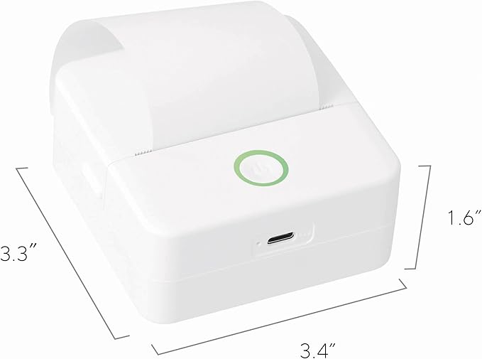 Mini Portable Thermal Printer, Monochrome Label, Receipt and Image Printer - Image 3